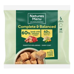 Natures Menu 60/40 Lamb & Chicken Nuggets Frozen 1kg