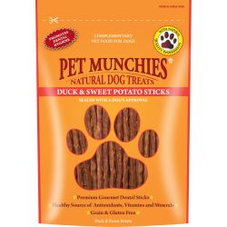 Pet Munchies 100% Natural Duck & Sweet Potato Dental Sticks 90g