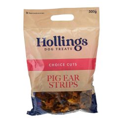 Hollings Pig Ear Strips 500g