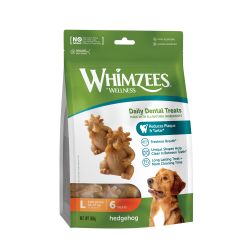 WHIMZEES Hedgehog Dental Dog Chew Value Bag Large 6 Pack