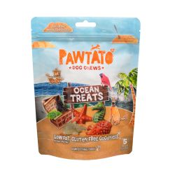 Pawtato Low Fat Gluten Free Ocean Treats Medium 140g