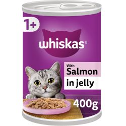 Whiskas Adult Wet Cat Food Salmon In Jelly 400g Tins x 12