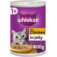Whiskas Adult Wet Cat Food Chicken In Jelly 400g Tins X 12