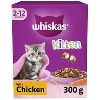 6 X 300g Whiskas Kitten Chicken Dry Cat Food