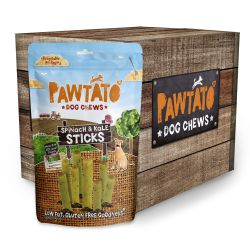 Pawtato Low Fat Gluten Free Spinach & Kale Sticks 120g