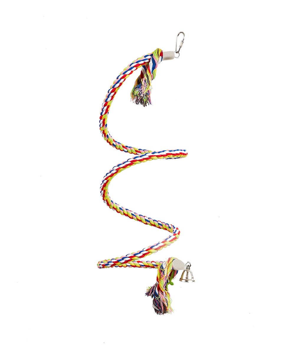 Rainbow Spiral Parrot Rope - Pet Products R Us
