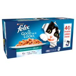 Felix Pouch As good as it looks Ocean Feasts in Jelly 40 pack - Pet Products R Us