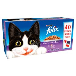 Felix Pouch Mixed Selection in Jelly 40 pack - Pet Products R Us