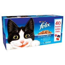 Felix Pouch Fish Selection in Jelly 40 pack - Pet Products R Us