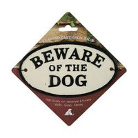 Beware Of The Dog Cast Iron Oval - Pet Products R Us