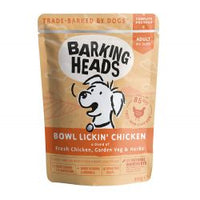 Barking Heads Bowl Lickin' Chicken Pouch 300g x 10 - Pet Products R Us