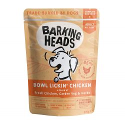 Barking Heads Bowl Lickin' Chicken Pouch 300g x 10 - Pet Products R Us