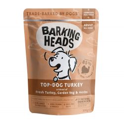 Barking Heads Top Dog Turkey Pouch 300g x 10 - Pet Products R Us