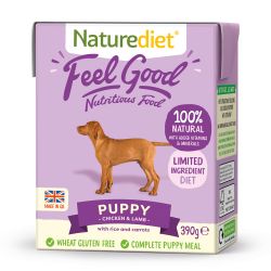 Naturediet Feel Good Puppy 390g x 18 - Pet Products R Us