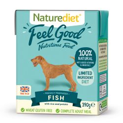 Naturediet Feel Good Fish 390g x 18 - Pet Products R Us