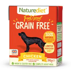 Naturediet Feel Good Grain Free Chicken 390g x 18 - Pet Products R Us