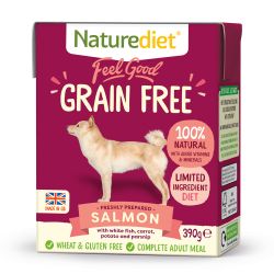 Naturediet Feel Good Grain Free Salmon 390g x 18 - Pet Products R Us