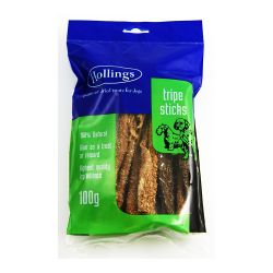 Hollings Tripe Sticks Pre Pack 100g - Pet Products R Us