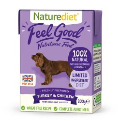 Naturediet Feel Good Turkey & Chicken 8 x 200g - Pet Products R Us