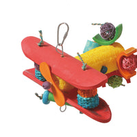Bamboo Airplane Bird Toy = Pet Products R Us
