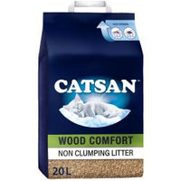 Catsan Wood Comfort Non Clumping Cat Litter 20ltr