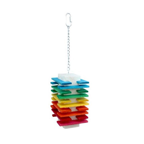 Block Tower Parrot Toy - Pet Products R Us