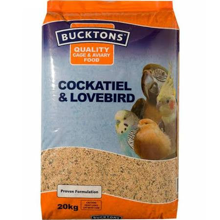 Bucktons Cockatiel & Lovebird 20kg - Pet Products R Us