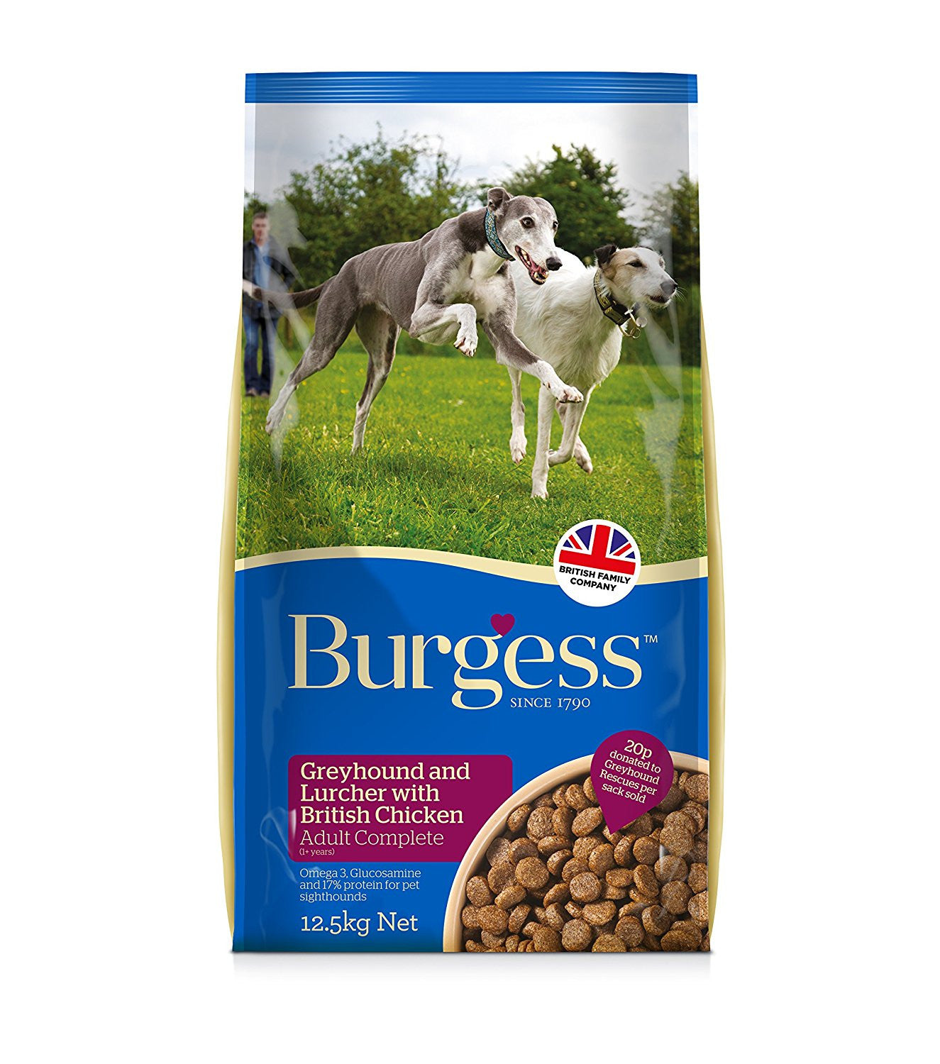 Burgess Greyhound and Lurcher Chicken 12.5kg Pet Products R Us
