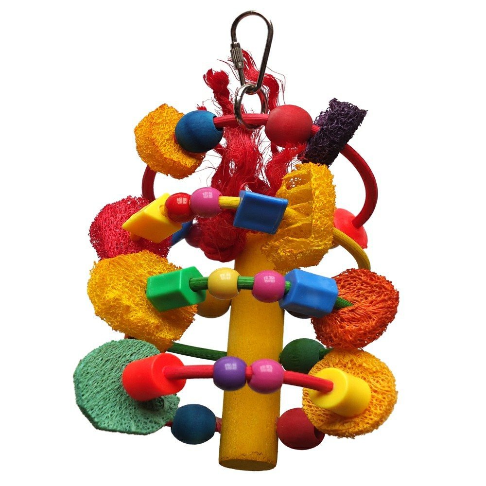 Colour Bead & Rings Parrot Toy - Pet Products R Us