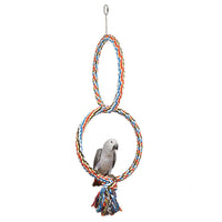 Coloured Double Ring Parrot Toy - Pet Products R Us