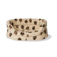 Danish Design Fleece Beige & Brown Slumber Bed - Pet Products R Us
