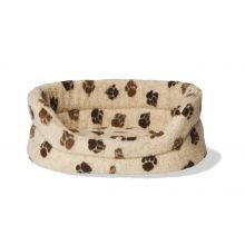 Danish Design Fleece Beige & Brown Slumber Bed - Pet Products R Us
