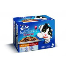 Felix As Good As It Looks Doubly Delicious Senior Meat Variety 100g X 12 - Pet Products R Us
