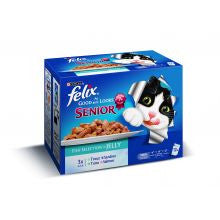 Felix As Good As It Looks Senior Fish 100g x 12 - Pet Products R Us
