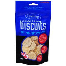 Hollings Fish & Potato Biscuits 75g - Pet Products R Us