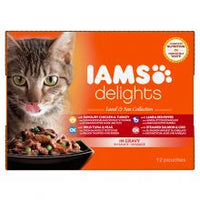 Iams Delights Cat Wet Land & Sea Collection in Gravy 85g x 12 - Pet Products R Us
