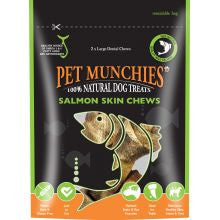 Pet Munchies 100% Natural Large Salmon Skin Chews - Pet Products R Us
