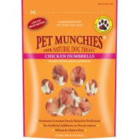Pet Munchies 100% Natural Real Chicken & Rawhide Dumbbells 80g - Pet Products R Us
